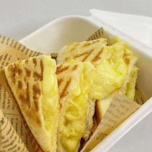 热压榴莲芝士三明治